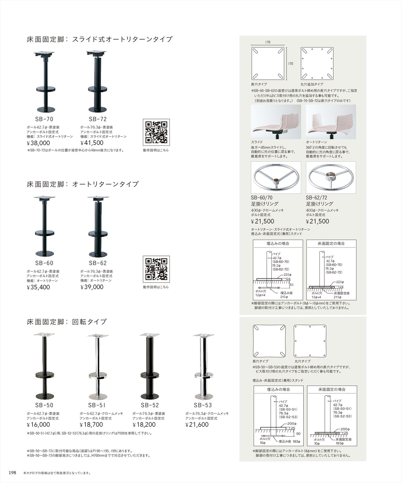 床面固定脚