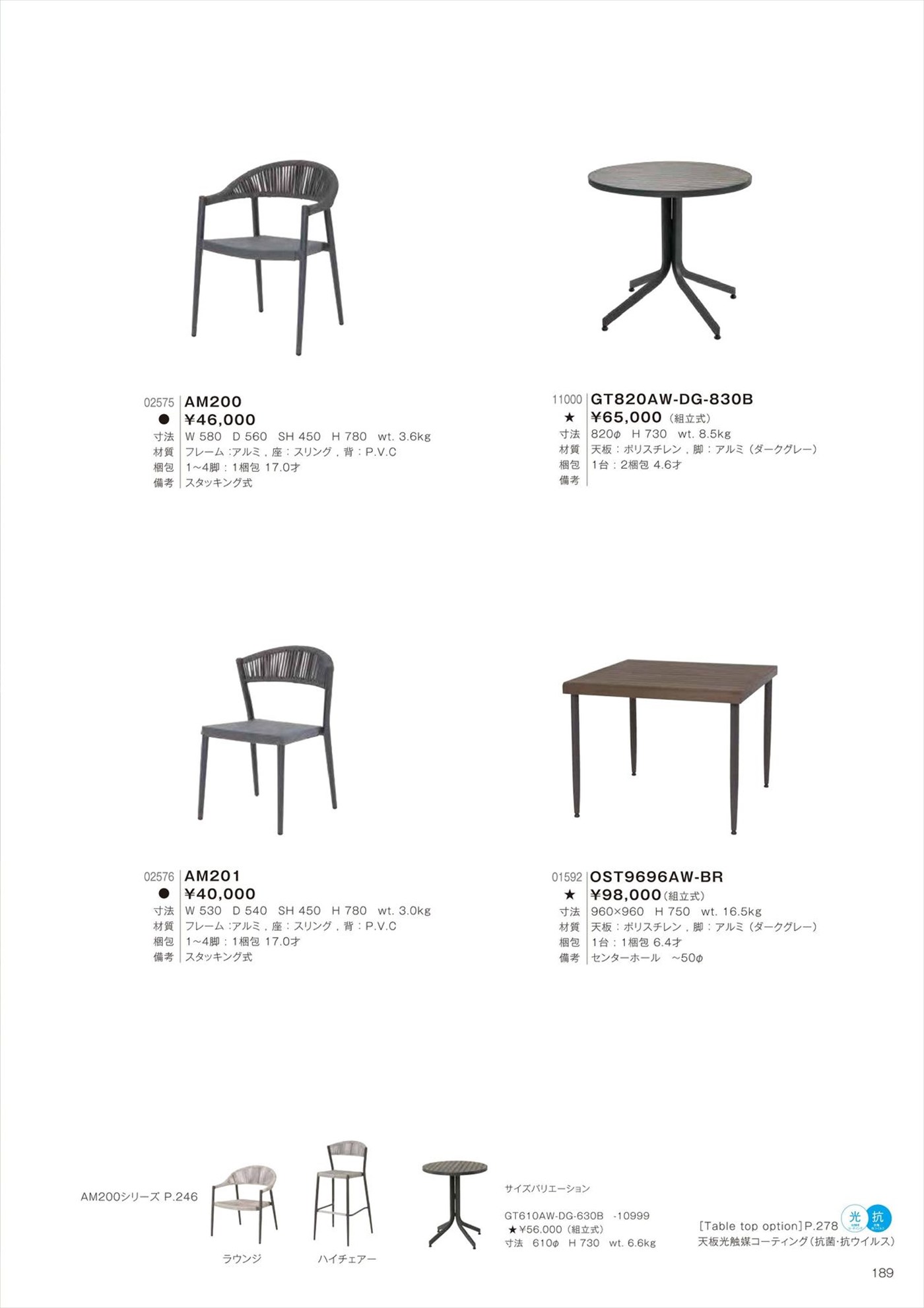 GT610AW-DG Table