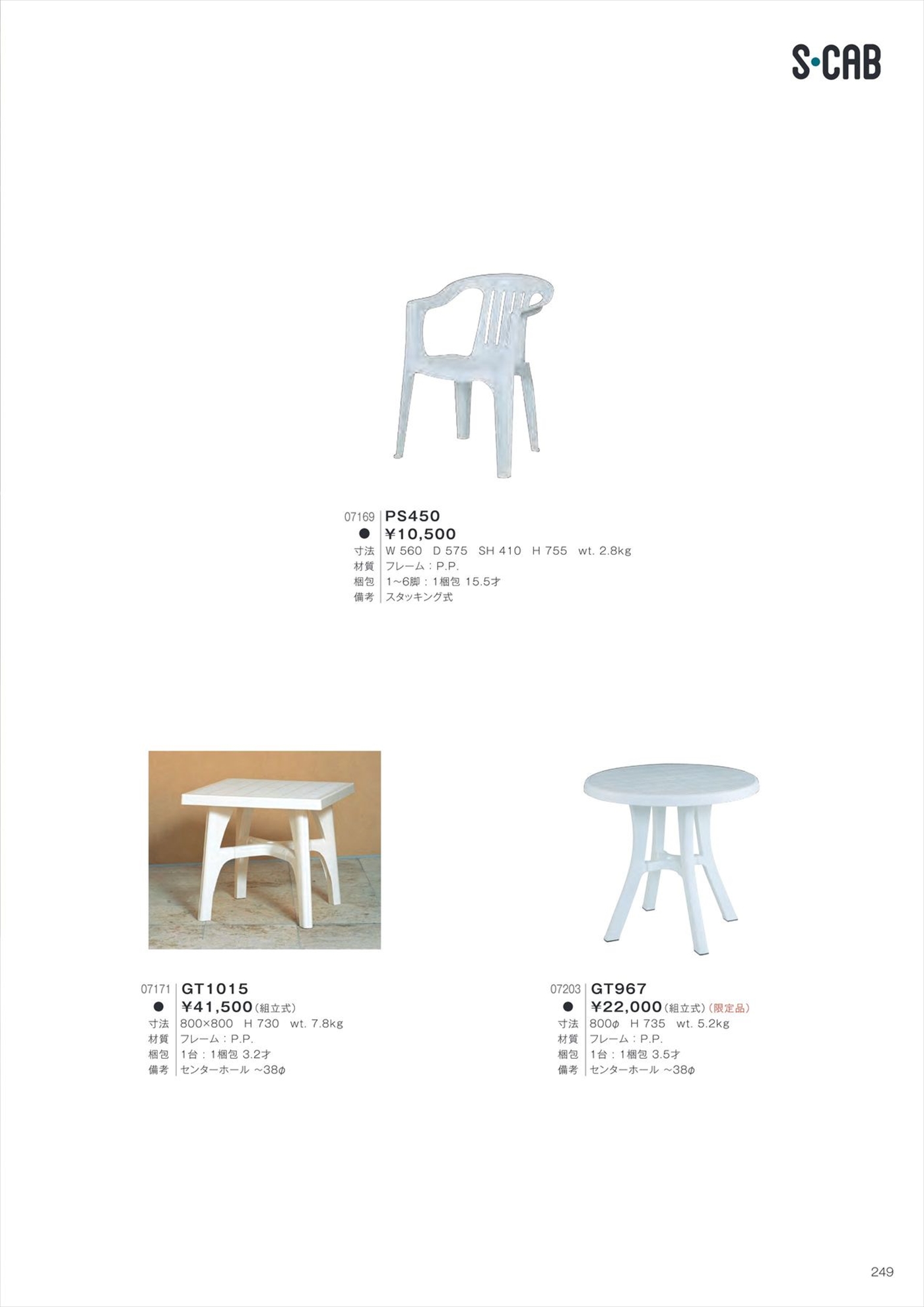 SCAB GT967 テーブル